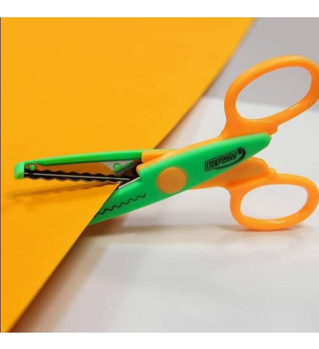 Kit 03 Tesoura Escolar Picotar 13cm Curva Zig Zag Onda - Brw
