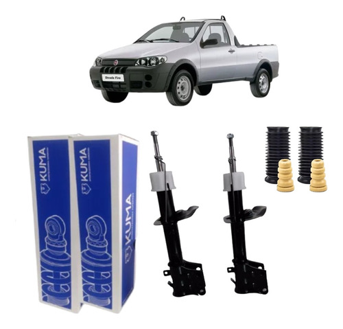 Par Amortecedor Dianteiro Fiat Strada 2002 À 2017 Turbo Gás