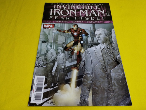 2 Comics Invincible Iron Man Fear Itself #2 Y #3 Marvel (Usado)
