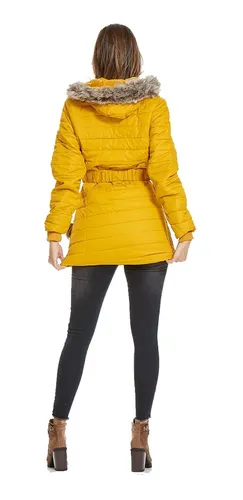 Cazadora top amarilla mujer