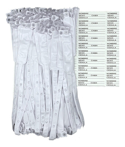 1000 Brazalete Plástico Identificación Paciente Adulto Envio