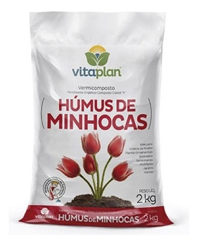 Fertilizante Vermicomposto Húmus De Minhoca Vitaplan 2kg