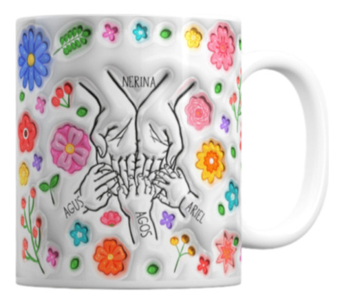 Taza Plástica Personalizada Mama Madre Hijos Hermanos  H3