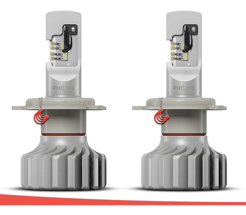 Imagem 2 de 7 de Kit Lâmpadas Led Philips Ultinon H4 6000k Branca 12v Ou 24v