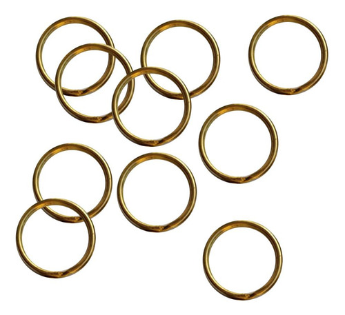 10 Piezas De Anillos De Latón De Llavero Accesorio De 25mm