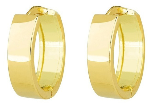 Brinco Ouro 18k Argola 2º Furo Com Trava Bat0120