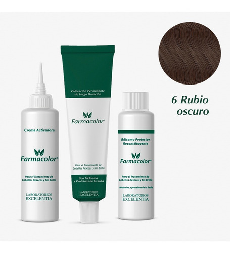 Farmacolor Kit Rubio Oscuro N° 6 X Un Estuche. De Fábrica.