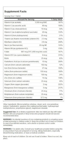 Swanson Century Formula Multivitamínico Y Hierro 130tabs Sabor Sin Sabor