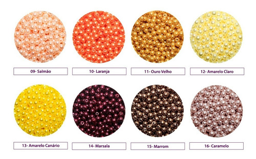 Perola Abs Inteira 6mm C/furo 1.000 Unidades - Menor Preço