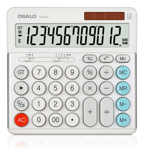 Calculadora De Escritorio Extra Grande - 12 Dgitos, Pack Sol