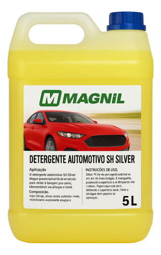 Shampoo Automotivo Cremoso Concentrado Limpeza Profunda 5 Litros - Magnil