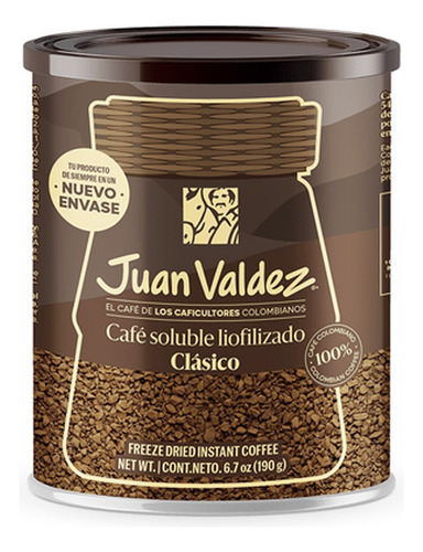 Café Juan Valdez Soluble Clásico Lata X 190gr En Venestore