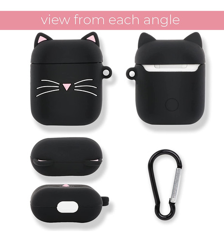 Megantree Case De AirPods Lindo, AirPods 2 Estuche, Bigote N