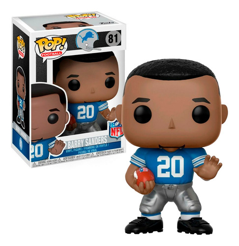 Funko Pop Barry Sanders #81 Nfl Detroit Lions Home Original