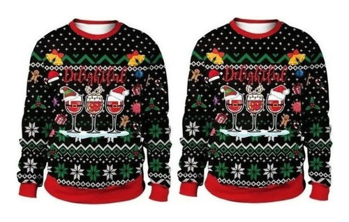 Sueter Navideño Ugly Sweater Navidad Pareja 2pcs