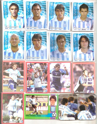 Racing 62 Figuritas Distintas 1992/96//2001/4/5/6/7- 