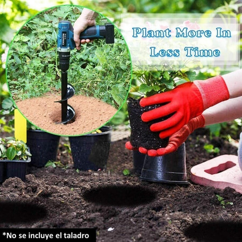 Imagen 8 de 10 de 45x5cm Broca Ahoyador Plantar Jardín Para Taladro Común /uss