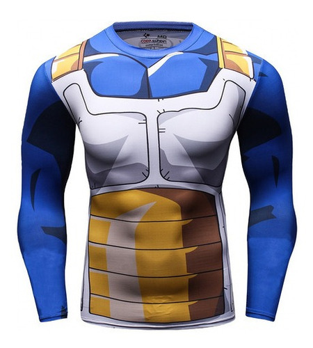 Playera Manga Larga Dragon Ball Vegeta Cell Ejercicio Gym 3d