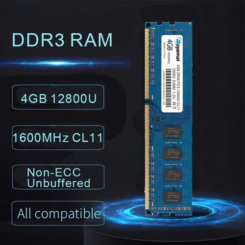 Memoria Ram 8gb (2x4gb) Ddr3 1600 Pc3-12800u Dimm