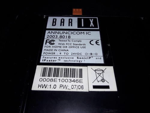 Annuncicom Ic Barix Intercom System 2003.8018 (hd51)