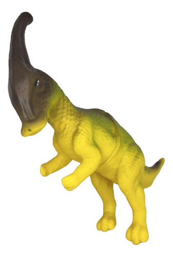 Dinosaurio De Goma - Parasaurolophus Amarillo