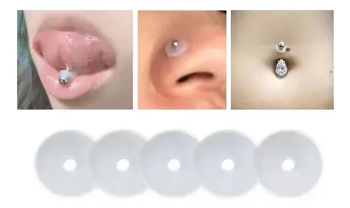 Discos De Silicona Para Piercing - 30 Piezas En Varios Tamaños, Transparentes, Para Evitar Bultos Y Sujetar Pendientes