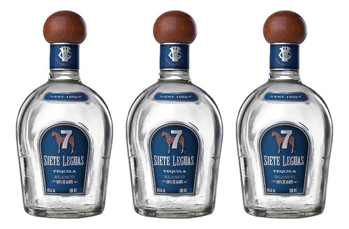 3x2 Tequila 7 Leguas Blanco 375 Ml