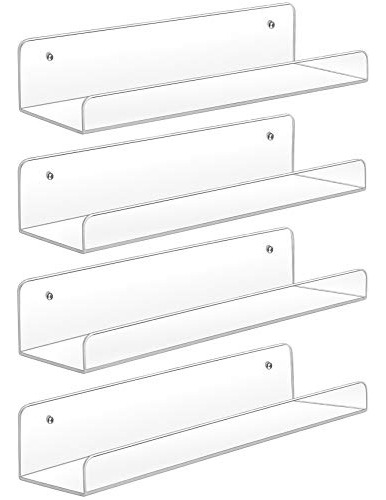 Estantes De Acrílico Sooyee,4 Pack 15 Estantes De 4p6px