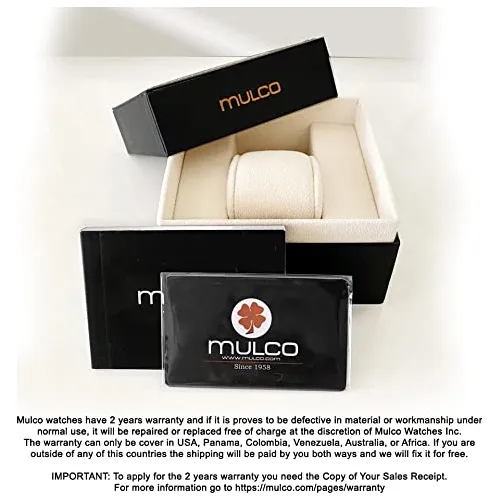 Reloj Mulco Slim De Cuarzo Con Correa De Cuero Italiano Y Re