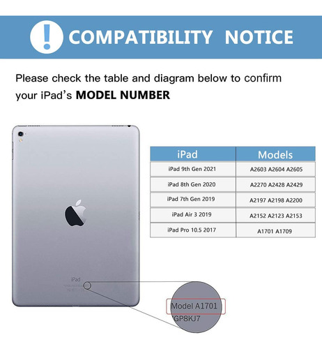 Funda Con Teclado Para iPad 10.2 / Pro 10.5 / Air 3 Kbcase