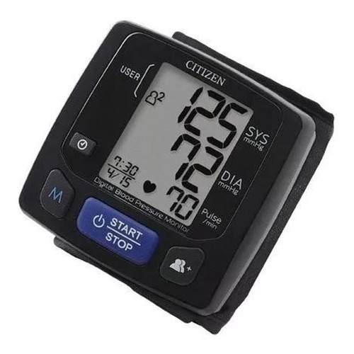 Imagen 1 de 2 de Monitor de presión arterial digital de muñeca automático Citizen CH-618