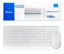 Comprar Kit Teclado E Mouse Sem Fio 2.4ghz Wireless Usb Padrão Abnt2 Mouse Branco Teclado Branco