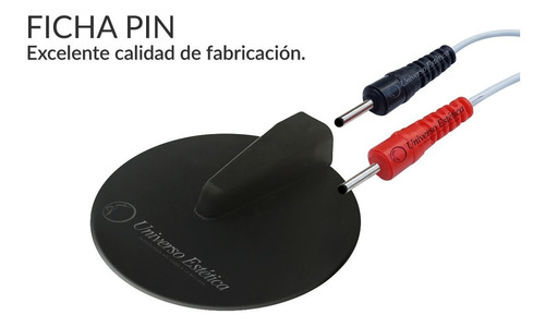 Un Electrodo De Goma P/ Electroestimulación Ficha Pin De 5cm