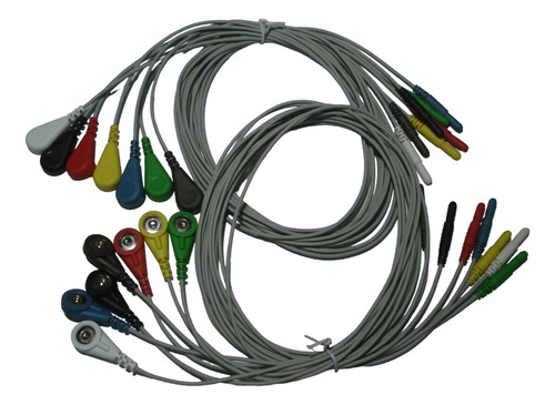 Cable Holter 7 Uns Cardiovex Eccosur Jotatec Calidad Premium