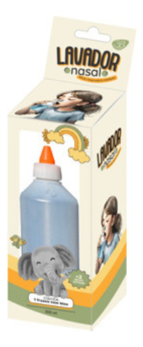 Lavador Nasal Infantil/adulto+bicos Extras Frasco 300ml Cor Branco
