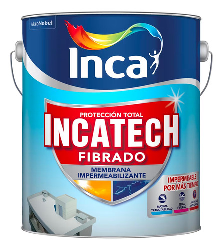 Incatech Fibrado Membrana Liquida Impermeabilizante Inca 4kg
