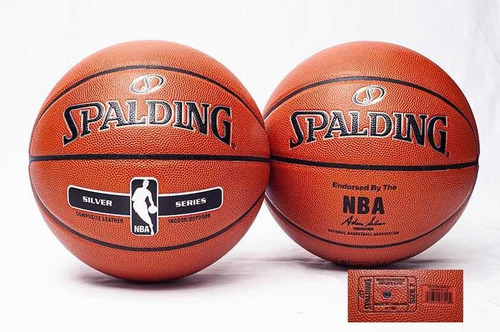 Balón Spalding Basket Cuero Nba Silver Indoor. Envío Gratis