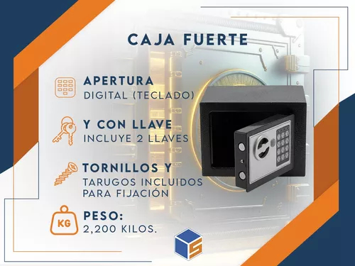 Caja Fuerte De Seguridad Digital Con Apertura Electrónica Negra