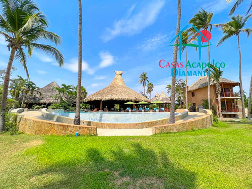 Cad Casa Los Cocoteros. Playa Privada A La Laguna De Tres Palos. 2 Albercas Privadas. Cocina Industrial
