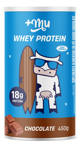 Whey Protein Tradicional 450g Mais Mu Sabor Chocolate