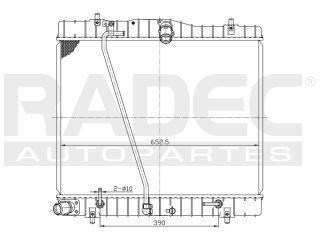 Radiador Toyota Hiace 2006-2007-2008 L4 2.7 Lts Automatico