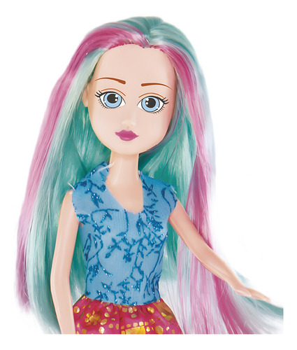 Era Uma Vez Boneca Infantil Cabelo Colorido - Mister Brinque