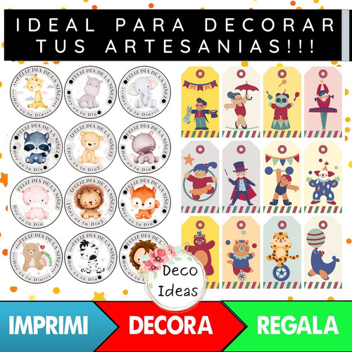 Imagen 2 de 4 de Kit Dia De La Niñez A Color Imprimible Pdf01