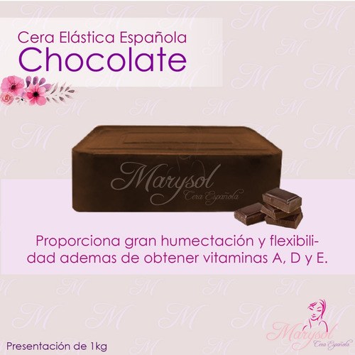 Imagen 3 de 5 de Cera Elástica Española Depilación Sin Bandas Chocolate