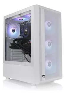 GABINETE GAMER THERMALTAKE S200 TG SNOW ARGB MID TOWER PCREG