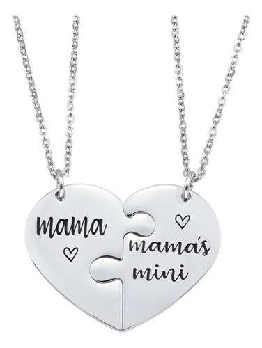 Día De La Madre Collar Corazón De Bebé Madre-hija