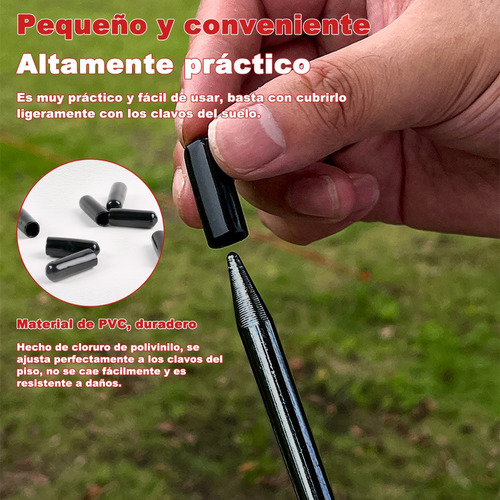 Estacas De Acero Resistentes De 30cm Para Tienda, 8 Piezas