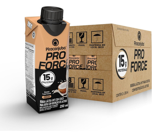 Bebida Láctea Whey 15g Piracanjuba 0 Lac. Coco 250ml - 12un