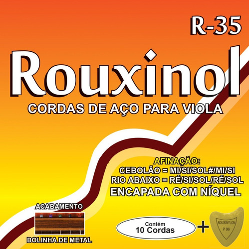Encordoamento Rouxinol Viola Caipira 10 Cordas R35