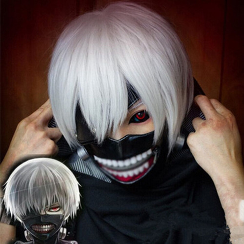 Peluca Ghoul Kaneki Para Halloween, Anime, Cosplay, Tokyo Ke